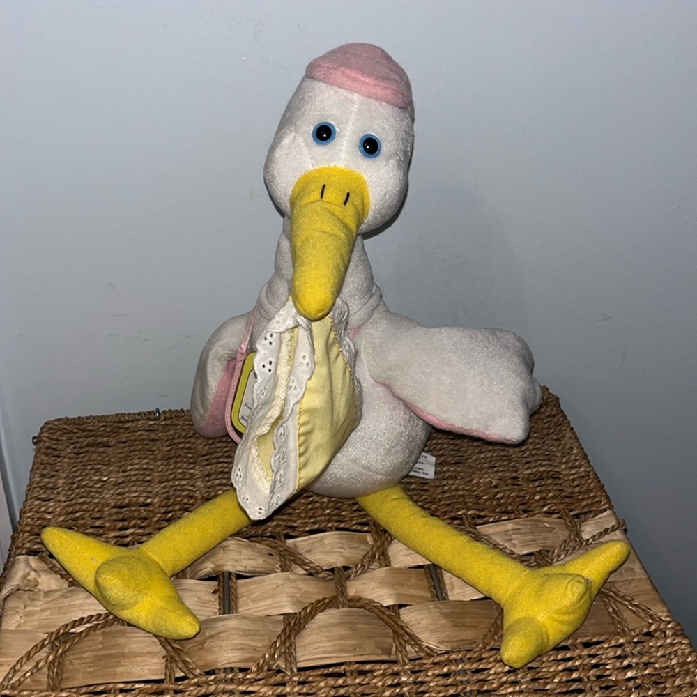 New Stork Plush For Baby Girl Stephan Enterprises Gift Special Delivery Babies